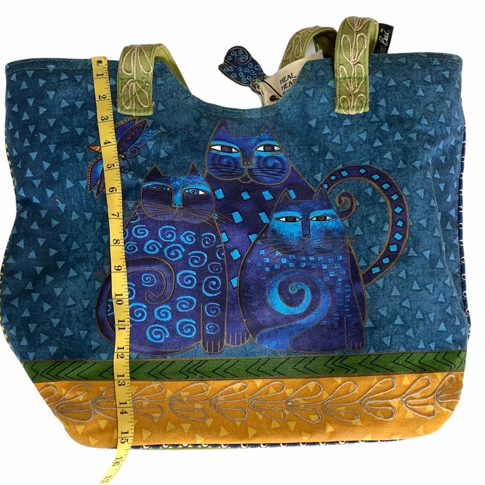 Laurel Burch Zippered Tote Cat Pattern - image 2